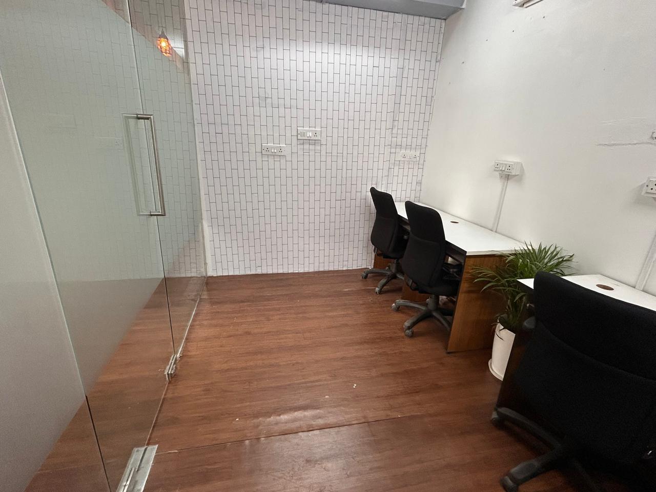 Private cabin with glass door at Olive Workspace